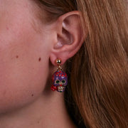 Orecchini in Metallo con capuzzella viola