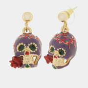 Orecchini in Metallo con capuzzella viola