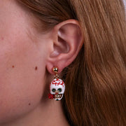 Orecchini in Metallo con capuzzella bianca