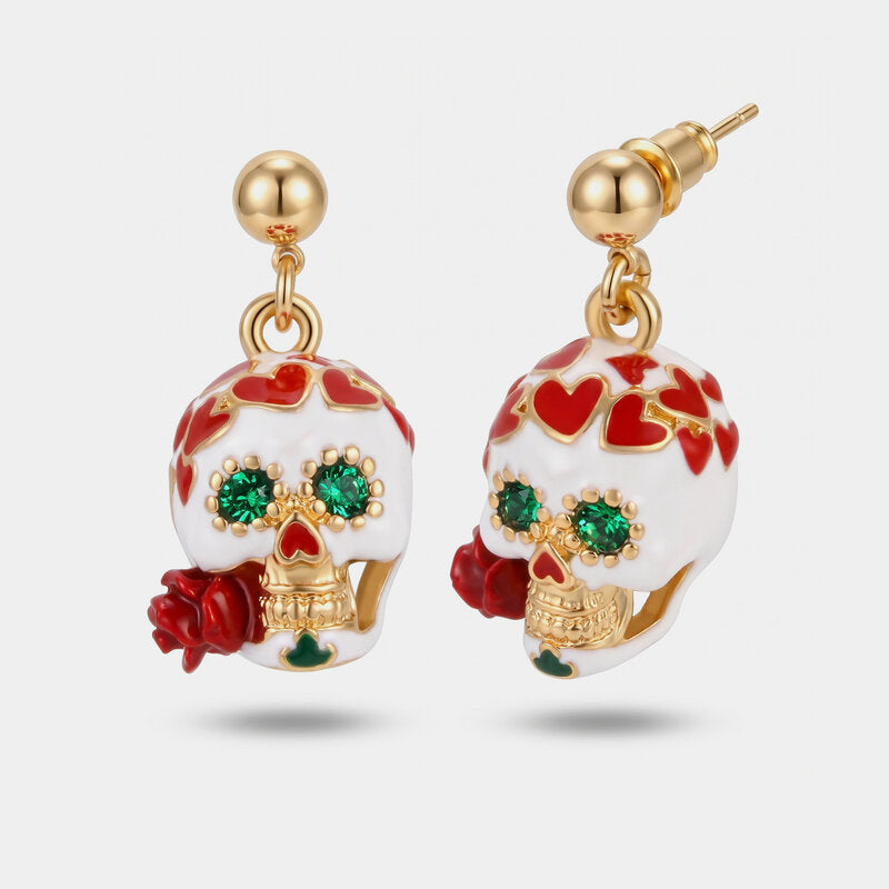 Orecchini in Metallo con capuzzella bianca impreziosita da cuori colorati AMONAPOLI - gioiello BySimon