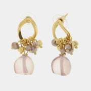 Orecchini in Metallo con pietre lilla