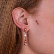 Orecchini in Metallo con pupazzo di neve pendente