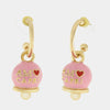 Orecchini in Metallo con campanella rosa e scritta Capri