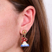 Orecchini in Metallo con vesuvio