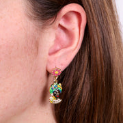 Orecchini in Metallo con moro colorato