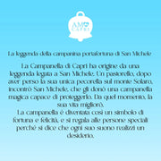 Orecchini in Metallo con campanella blu a fiori