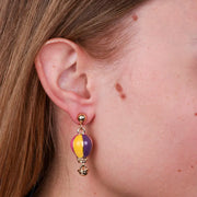 Orecchini in Metallo con mongolfiera placcata oro