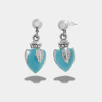 Orecchini in Metallo con pumo azzurro BYS - gioiello BySimon