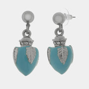 Orecchini in Metallo con pumo azzurro