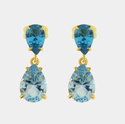 Orecchini in Metallo goccia azzurra CAPRI - gioiello BySimon