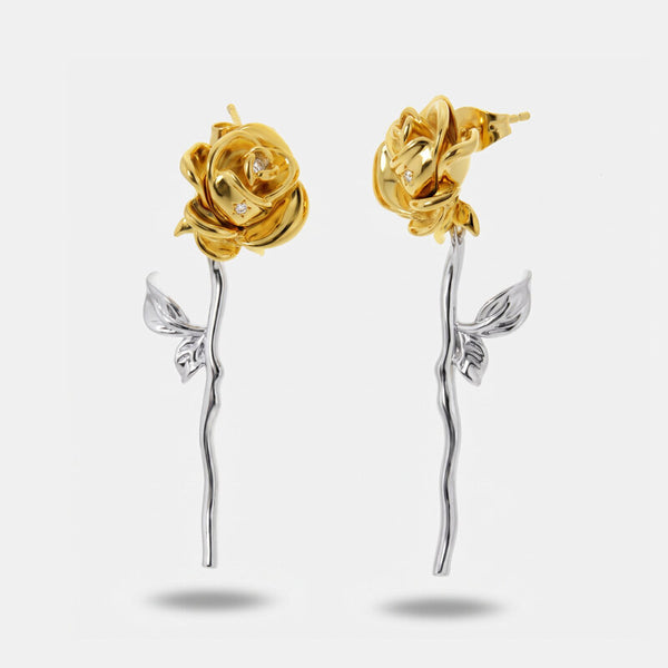 Orecchini in Metallo rosa pendente - BYSIMON gioielli