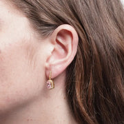 Orecchini in Metallo rettangolo rosa