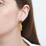 Orecchini in Metallo con sfere intrecciate pendenti