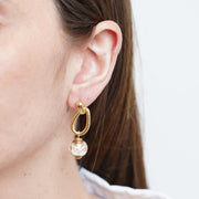 Orecchini in Metallo con cristalli marroni ispirati al vetro di Murano