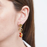 Orecchini in Metallo con cristalli rossi ispirati al vetro di Murano