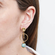 Orecchini in Metallo con cristalli verdi ispirati al vetro di Murano