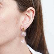 Orecchini in Metallo con cristalli rosa ispirati al vetro di Murano