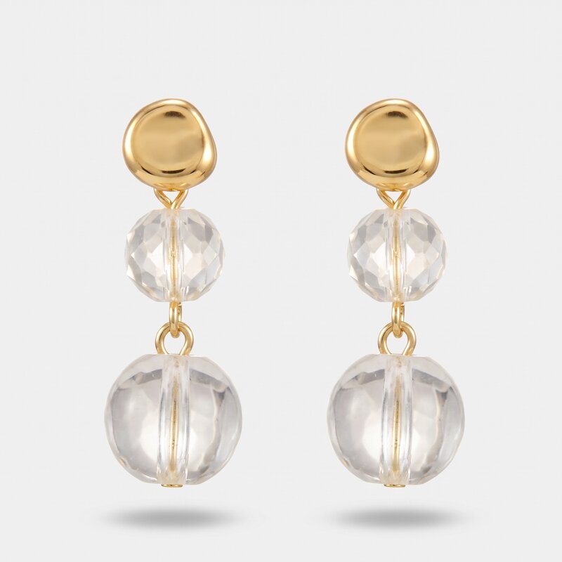 Orecchini in Metallo con cristalli ispirati all'art glass - BYSIMON gioielli