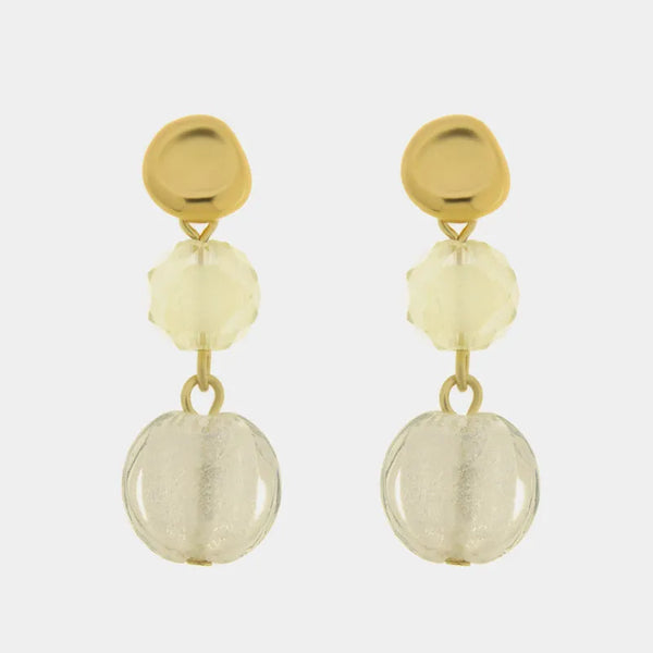 Orecchini in Metallo con cristalli ispirati all'art glass - BYSIMON gioielli