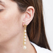 Orecchini in Metallo con perle pendenti