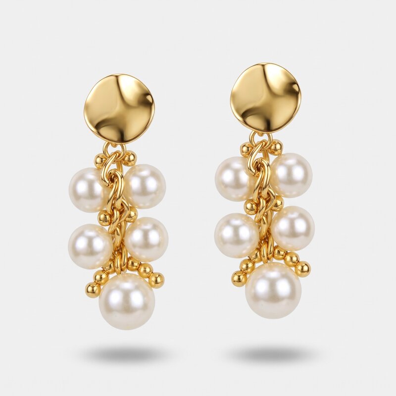 Orecchini in Metallo con perle - BYSIMON gioielli