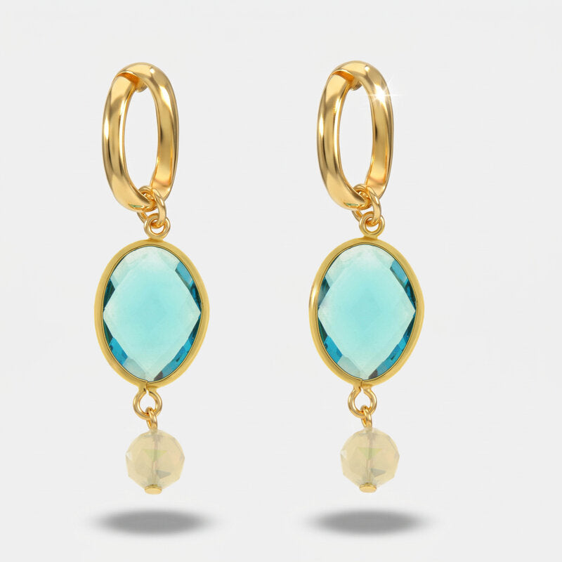 Orecchini in Metallo con cristalli azzurri AMOVENEZIA - gioiello BySimon