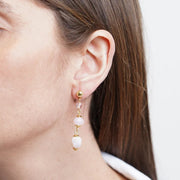 Orecchini in Metallo con cristalli rosa