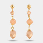 Orecchini in Metallo con cristalli rosa - BYSIMON gioielli