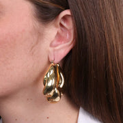 Orecchini in Metallo ovale bombato