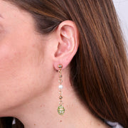 Orecchini in Metallo con ricci verdi