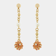 Orecchini in Metallo con ricci arancio