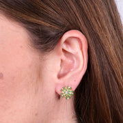 Orecchini in Metallo a lobo con ricci verdi