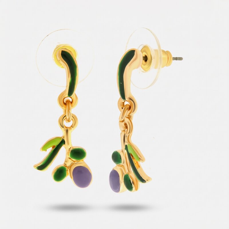 Orecchini in Metallo con olive pendenti - BYSIMON gioielli