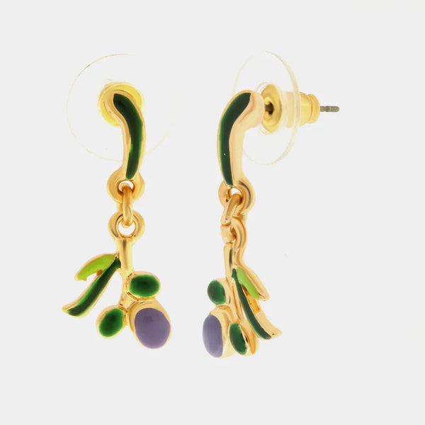Orecchini in Metallo con olive pendenti - BYSIMON gioielli