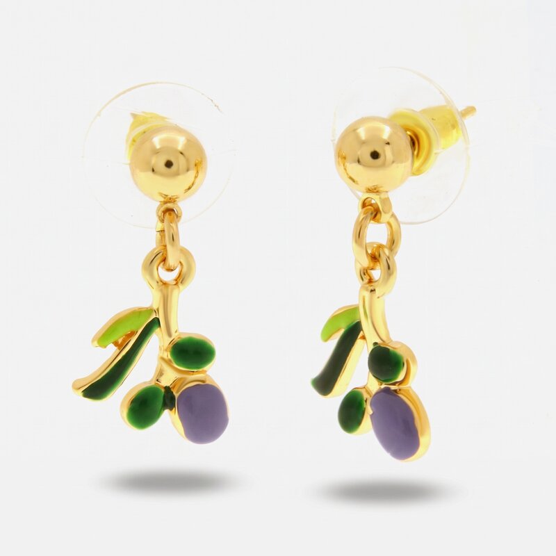 Orecchini in Metallo con olive pendenti - BYSIMON gioielli