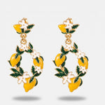 Orecchini in Metallo limoni e margherite - BYSIMON gioielli