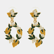 Orecchini in Metallo limoni e margherite