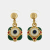 Orecchini in Metallo corona verde