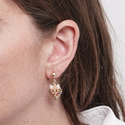 Orecchini in Metallo corona con perline