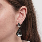 Orecchini in Metallo goccia nera