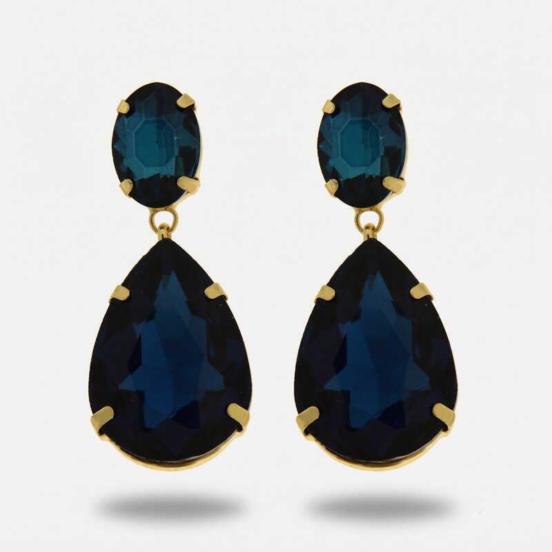 Orecchini in Metallo goccia blu AMOVENEZIA - gioiello BySimon
