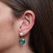 Orecchini in Metallo con cristalli azzurri ispirati al vetro di Murano