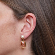 Orecchini in Metallo con cristalli champagne ispirati al vetro di Murano