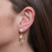 Orecchini in Metallo con cristalli a goccia ispirati al vetro di Murano