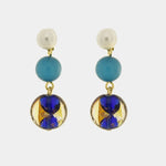 Orecchini in Metallo cristalli di Murano blu - BYSIMON gioielli
