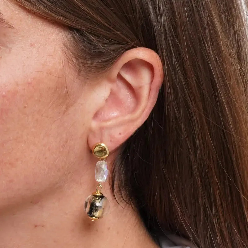 Orecchini in Metallo cristalli di Murano