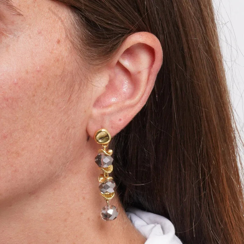 Orecchini in Metallo cristalli di Murano