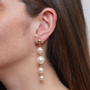 Orecchini in Metallo  con perle