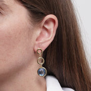 Orecchini in Metallo cristalli azzurri