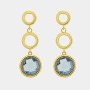 Orecchini in Metallo cristalli azzurri
